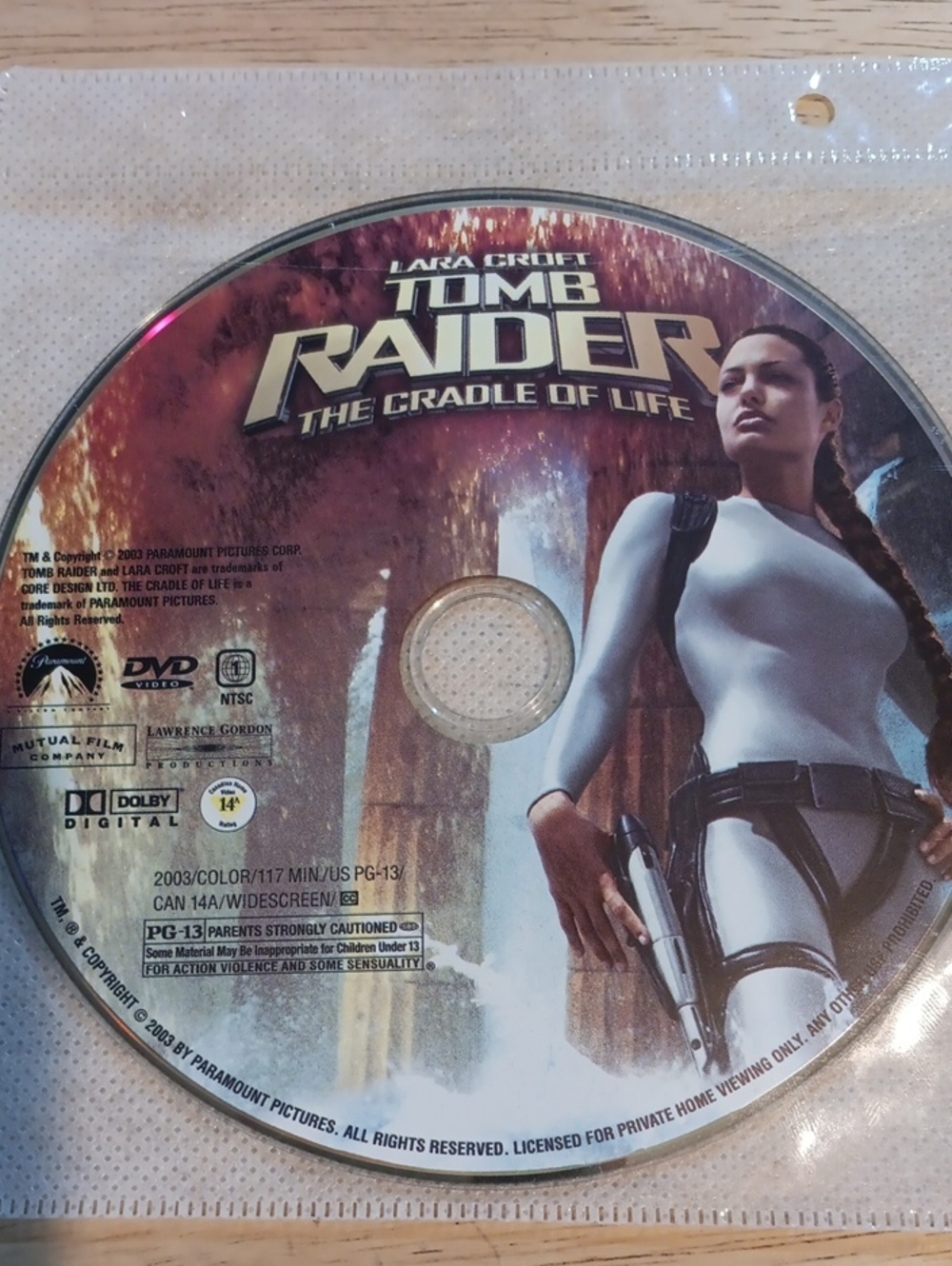 Tomb Raider: The Cradle of Life (DVD) *NO CASE*